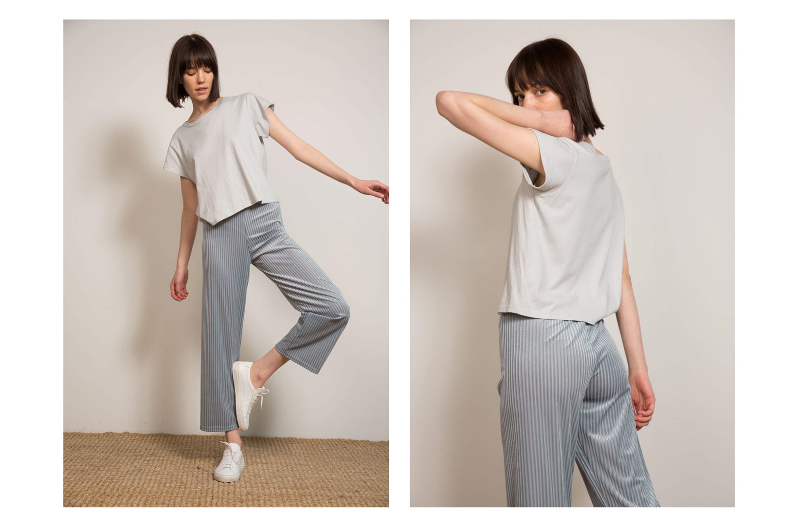 Liana Spring/Summer 2018 Collection Lookbook Tee Pants Grey