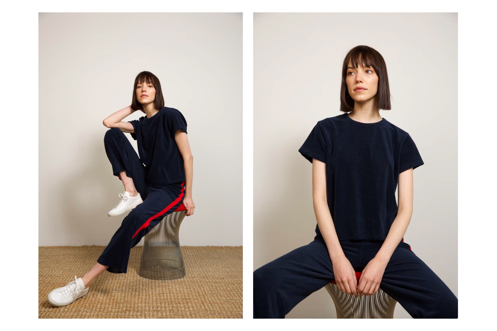 Liana Spring/Summer 2018 Collection Lookbook Striped Pants Tee Blue