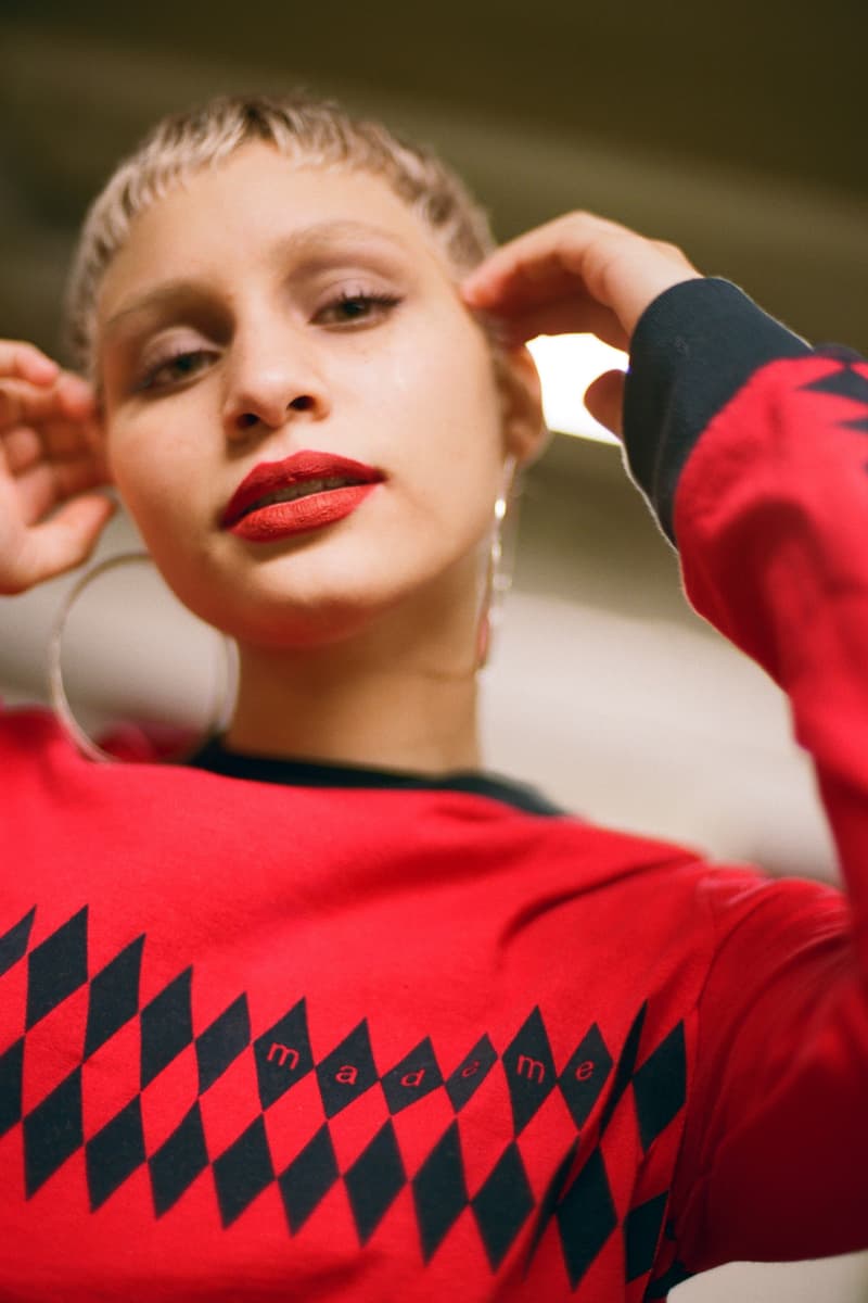 MadeMe Spring/Summer 2018 Lookbook Diamond Felt Long Sleeve T-Shirt Red