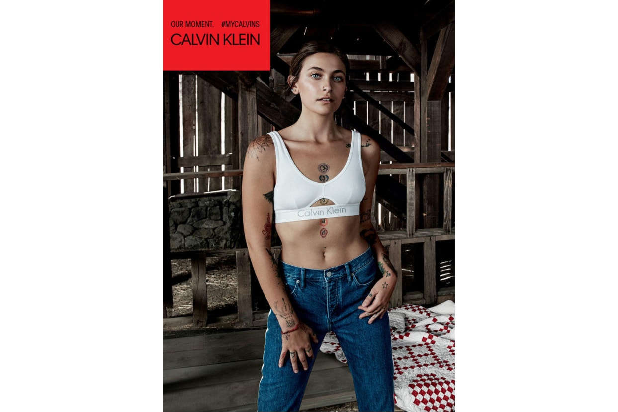 Paris Jackson Calvin Klein Ad Campaign Sports Bra White