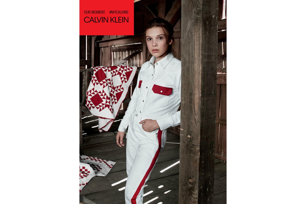 Millie Bobby Brown Calvin Klein Ad Campaign Denim White