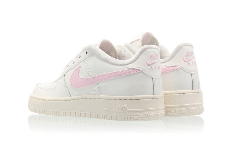 nike air force 1 womens millennial pastel arctic pink swoosh ribbon white off-white furry fuzzy fur-lined sneakers