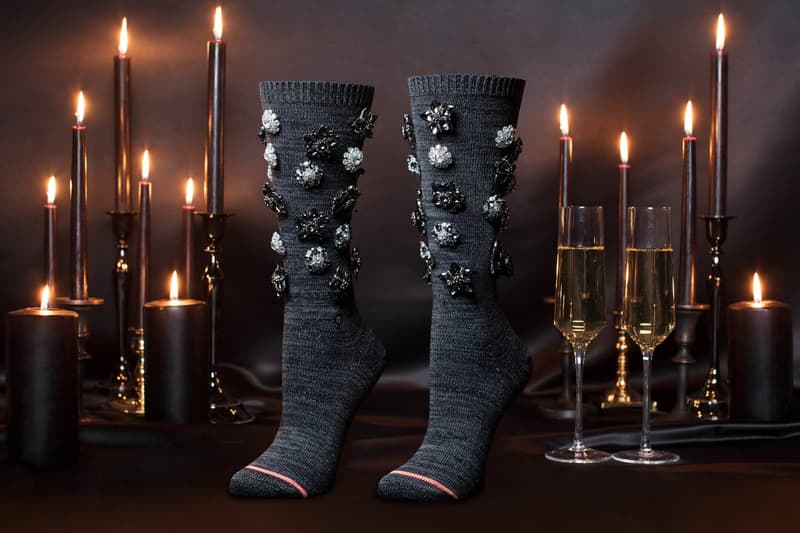 Rihanna Stance Cold Hearted Socks White Wine Black