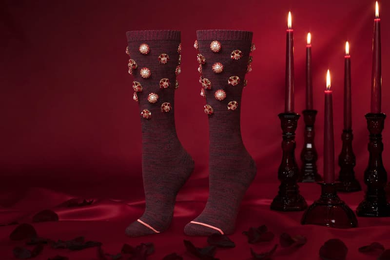 Rihanna Stance Cold Hearted Socks White Wine Black