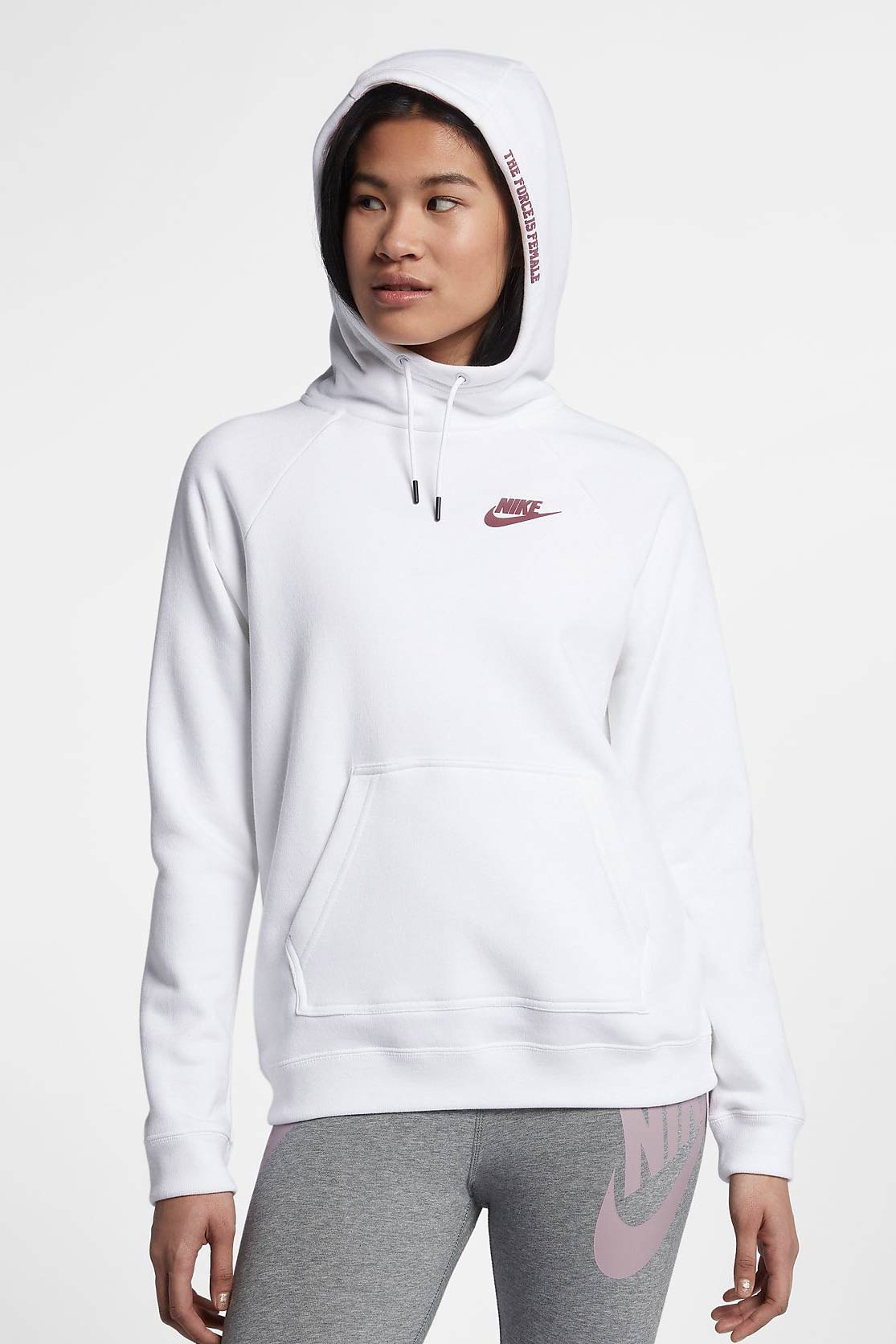 Nike Sportswear Force Is Female Pullover Hoodie White