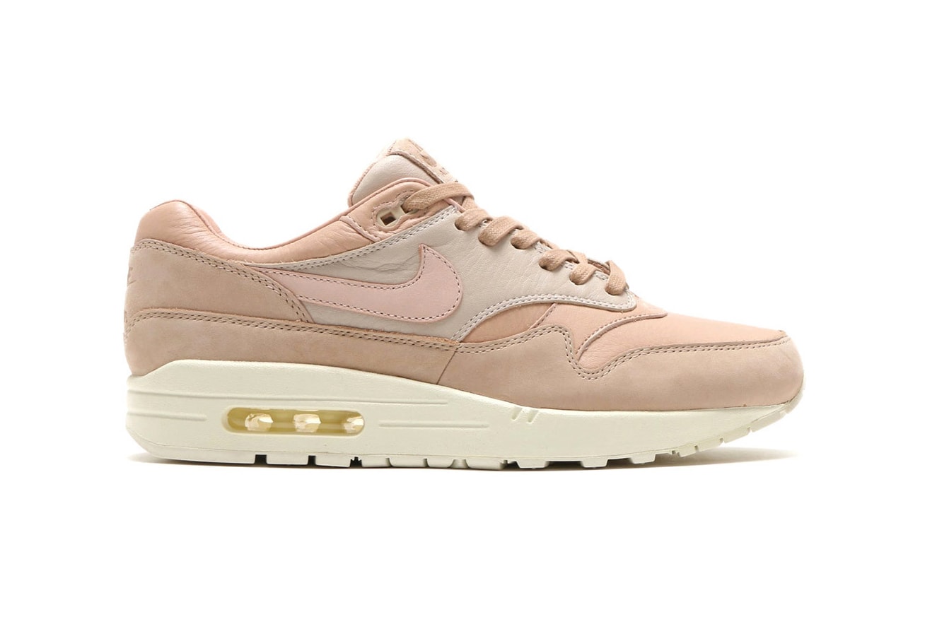 NikeLab Air Max 1 Pinnacle Sand naturally tanned leather pink