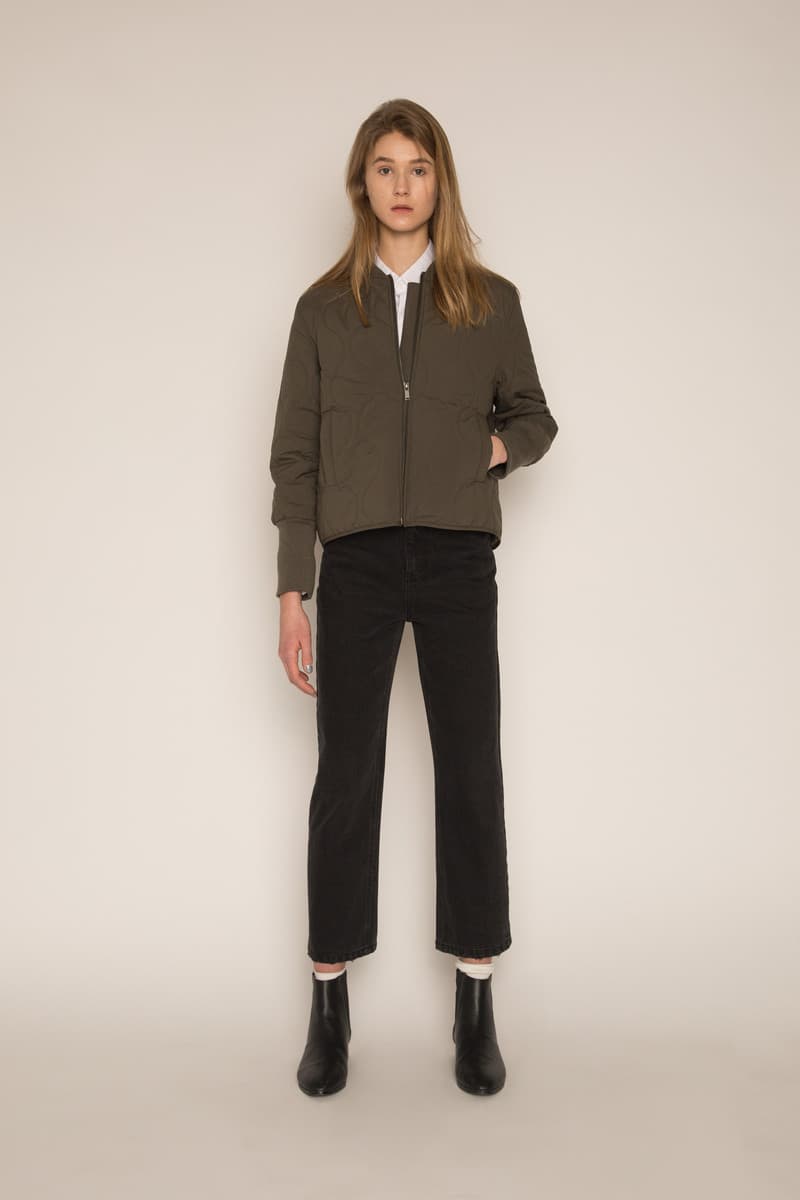 OAK + FORT Outerwear Flash Sale Quilted Jacket Olive