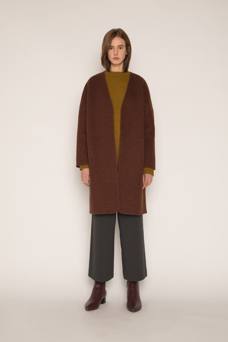 OAK + FORT Outerwear Flash Sale Cardigan Maroon Brown