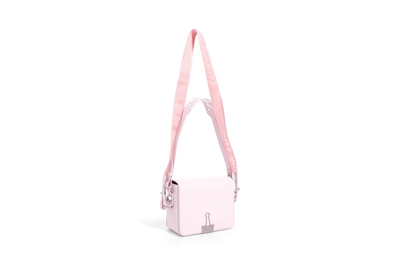 Off-White c/o Virgil Abloh Nappa Leather Pump Pouch Bag in Pink