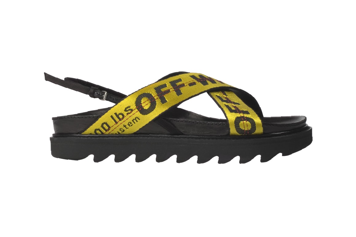 Off-white virgil abloh sandals slides womens industrial strap footwear slip on streetwear where to buy