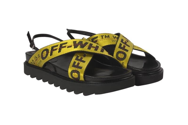 Off-white virgil abloh sandals slides womens industrial strap footwear slip on streetwear where to buy