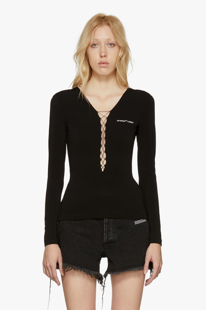 Off-White New Arrivals Spring Collection Lace Up Body Suit