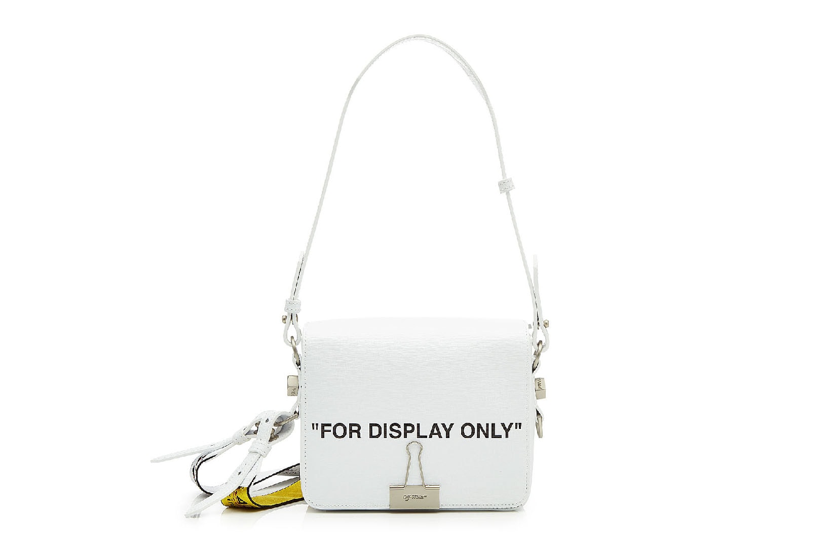 Off-White™ Virgil Was Here Binder Clip Bag For Display Only shoulder bag signed tagged paris france where to buy stylebop.com off white