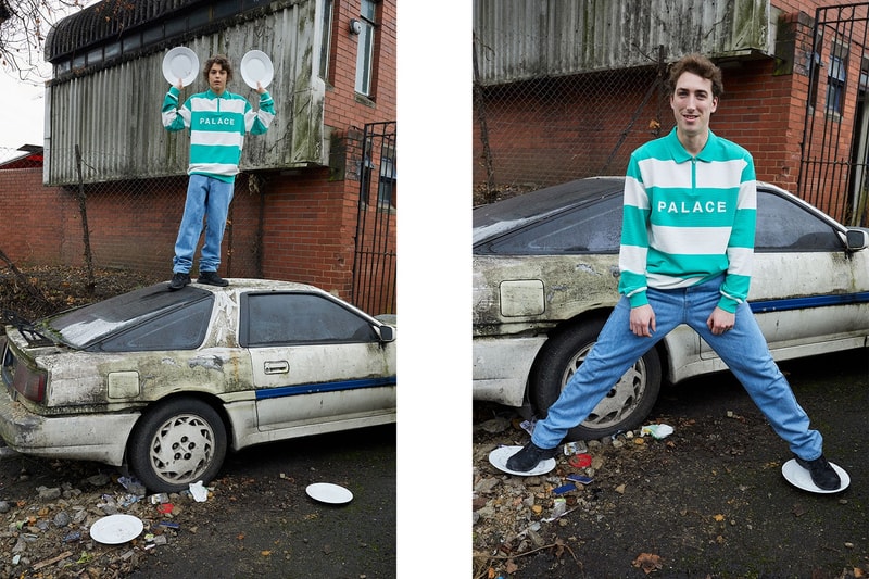 Palace Skateboards Spring 2018 Collection Lookbook Juergen Teller Green White Collared Shirt