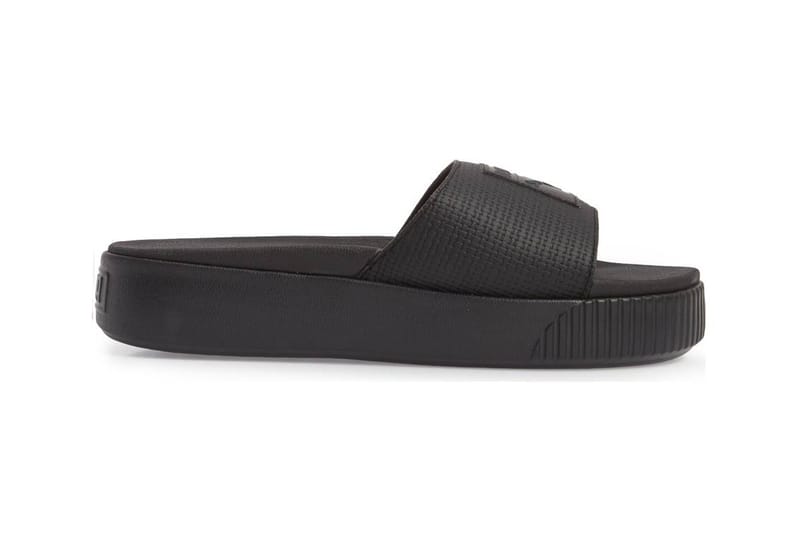 all black puma slides