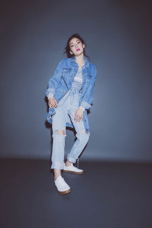 K-Pop Star Somi in Reebok Classic Campaign Club C 85 Sneaker Silhouette
