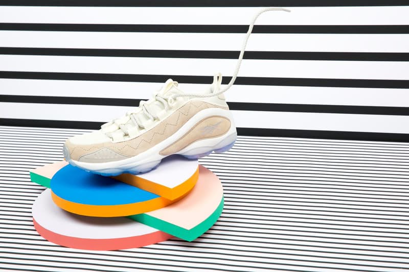 pam pam London Reebok DMX Run 10 Editorial Featuring Georgia Cranstoun Chalk Side View