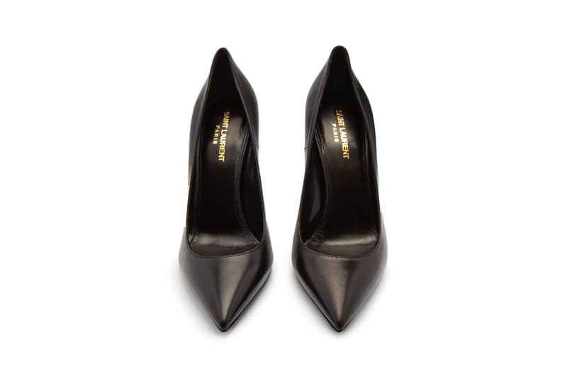 Saint Laurent Opyum Logo-Heel Leather Pumps Black