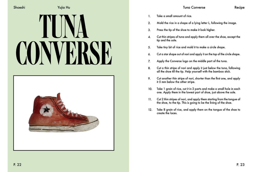 How to Make Shoeshi Sushi Cookbook Air Jordan 1 Sneaker adidas NMD Converse Nike Food Art Yujia Hu Instructions