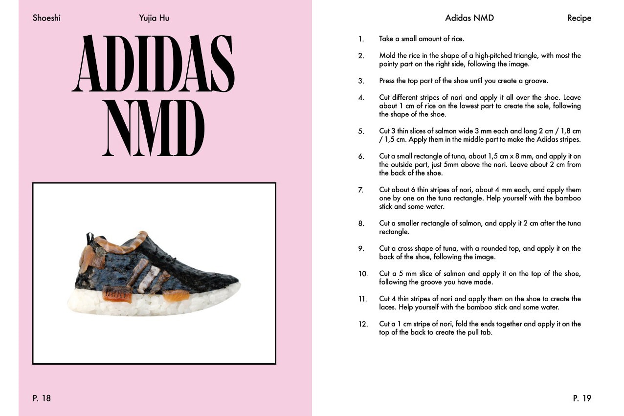 How to Make Shoeshi Sushi Cookbook Air Jordan 1 Sneaker adidas NMD Converse Nike Food Art Yujia Hu Instructions