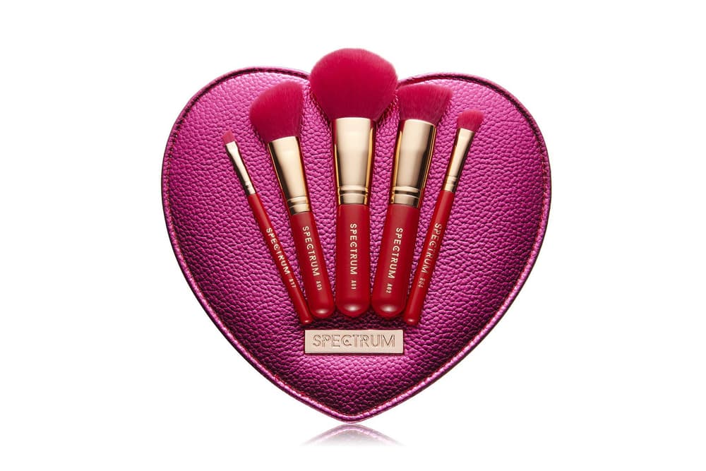Spectrum Collections Valentines Sweetheart Makeup Brush Set Brushes Heart shaped red pink rose gold where to buy