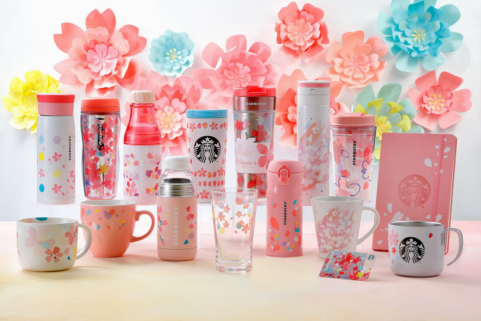 Starbucks Japan Sakura Cherry Blossom Tumblers Mugs 2018 Pink Notebook Looking Forward