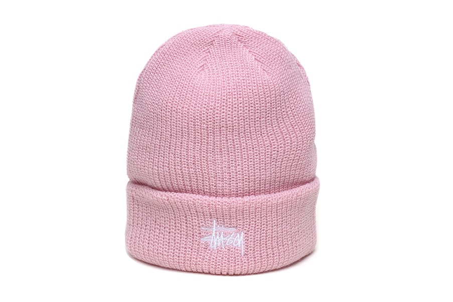 Stussy womens mens unisex hats beanies pastel millennial pink peach mint green logo where to buy