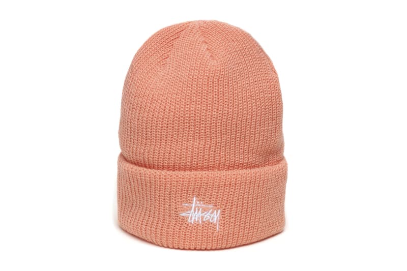 Stussy womens mens unisex hats beanies pastel millennial pink peach mint green logo where to buy