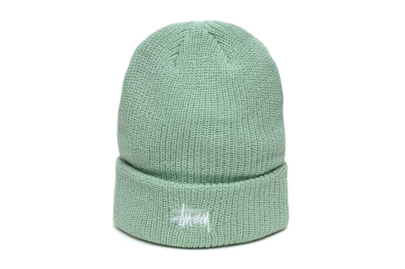 Stussy womens mens unisex hats beanies pastel millennial pink peach mint green logo where to buy