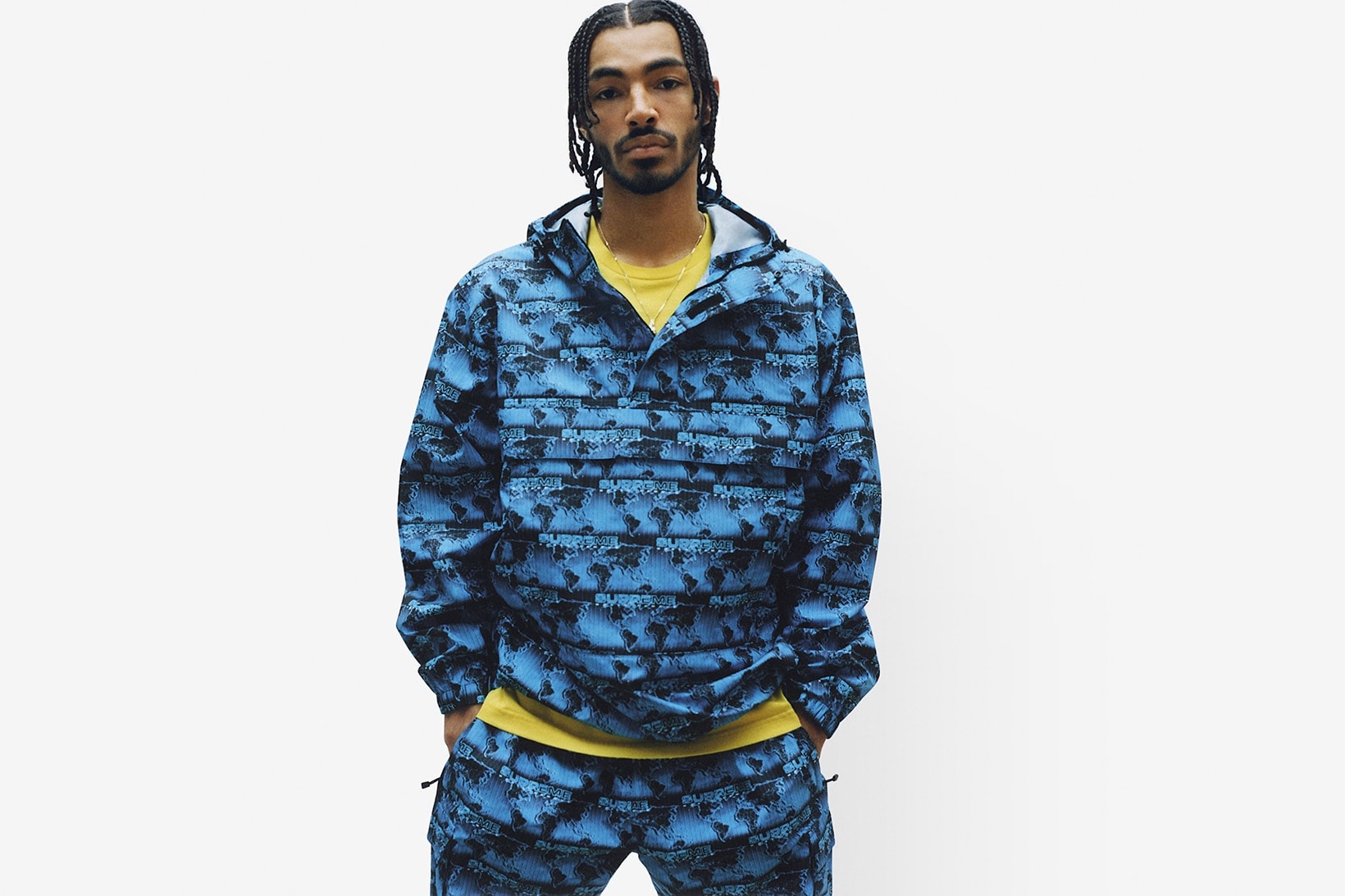 Supreme Spring/Summer 2018 Collection Lookbook Graphic Hoodie Blue