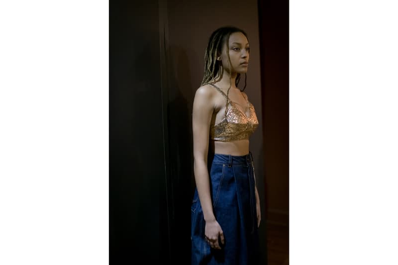 Vaquera Fall 2018 Collection Bra Top Denim Gold