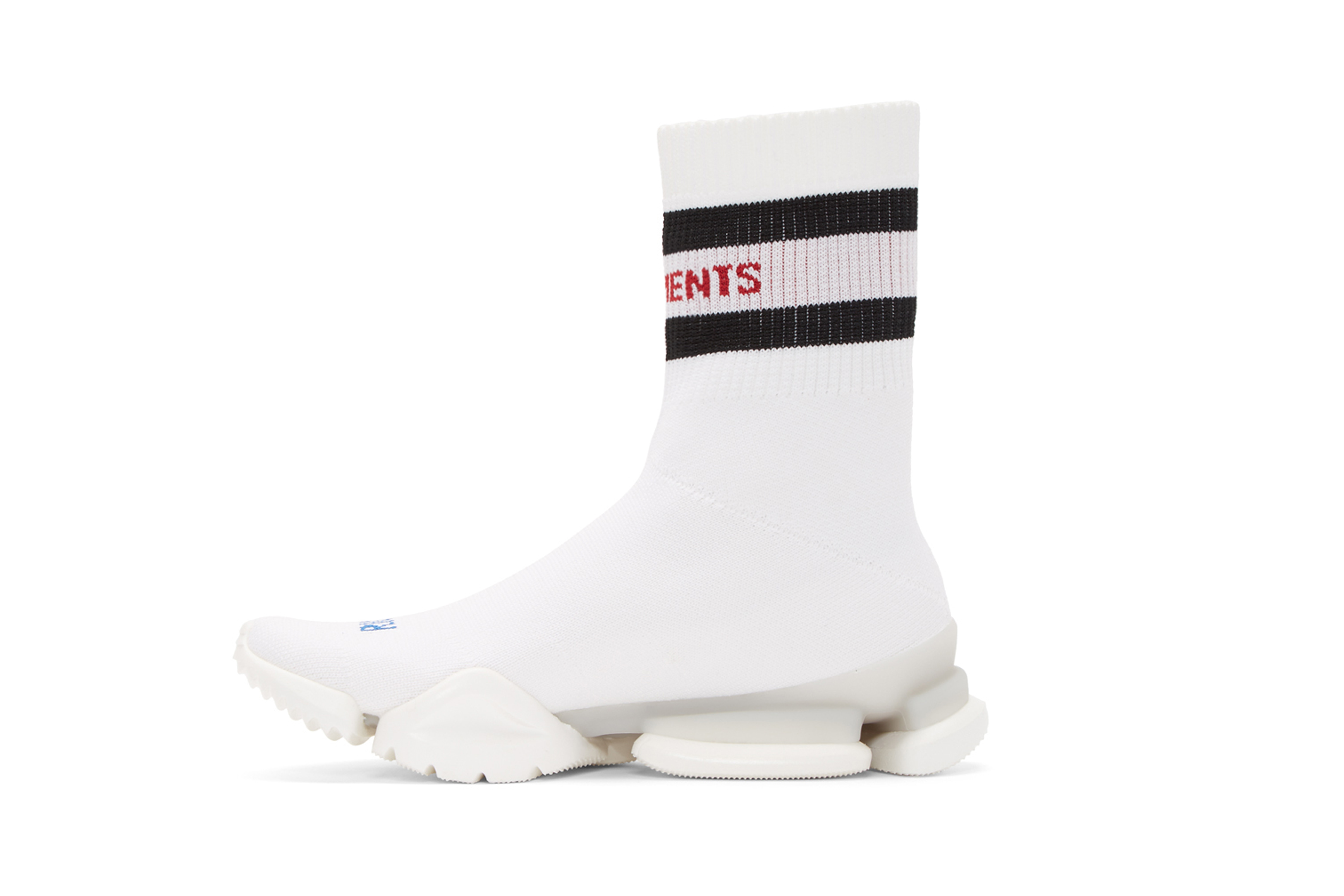 Vetements' Sock Runner Arrives in White SSENSE Shoe Sneaker Speed Runner Luxury