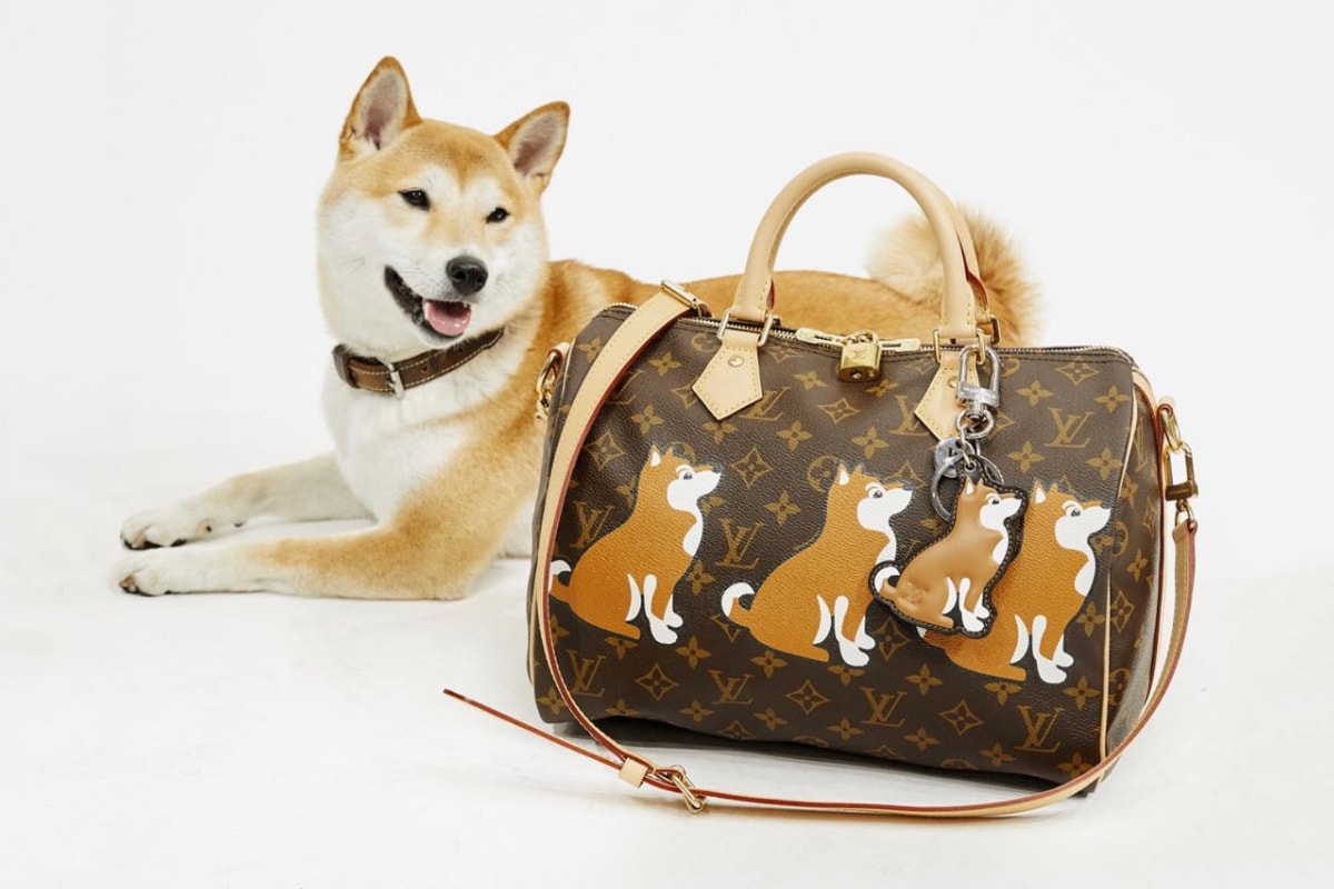 Dog Shiba Inu Louis Vuitton Bag Kim Jones Keychain Keyring Personalization Patch