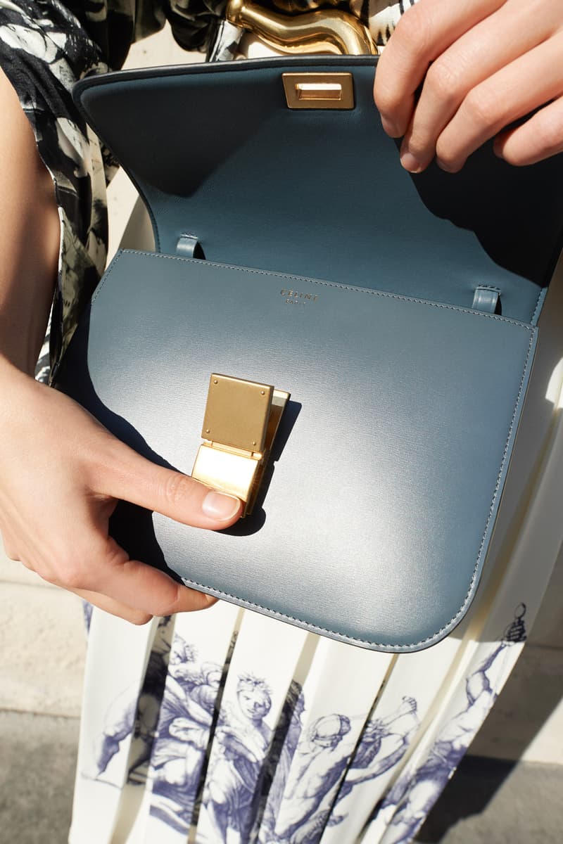 Celine E-Commerce Launch 24 Sevres Classic Bag Blue Gold