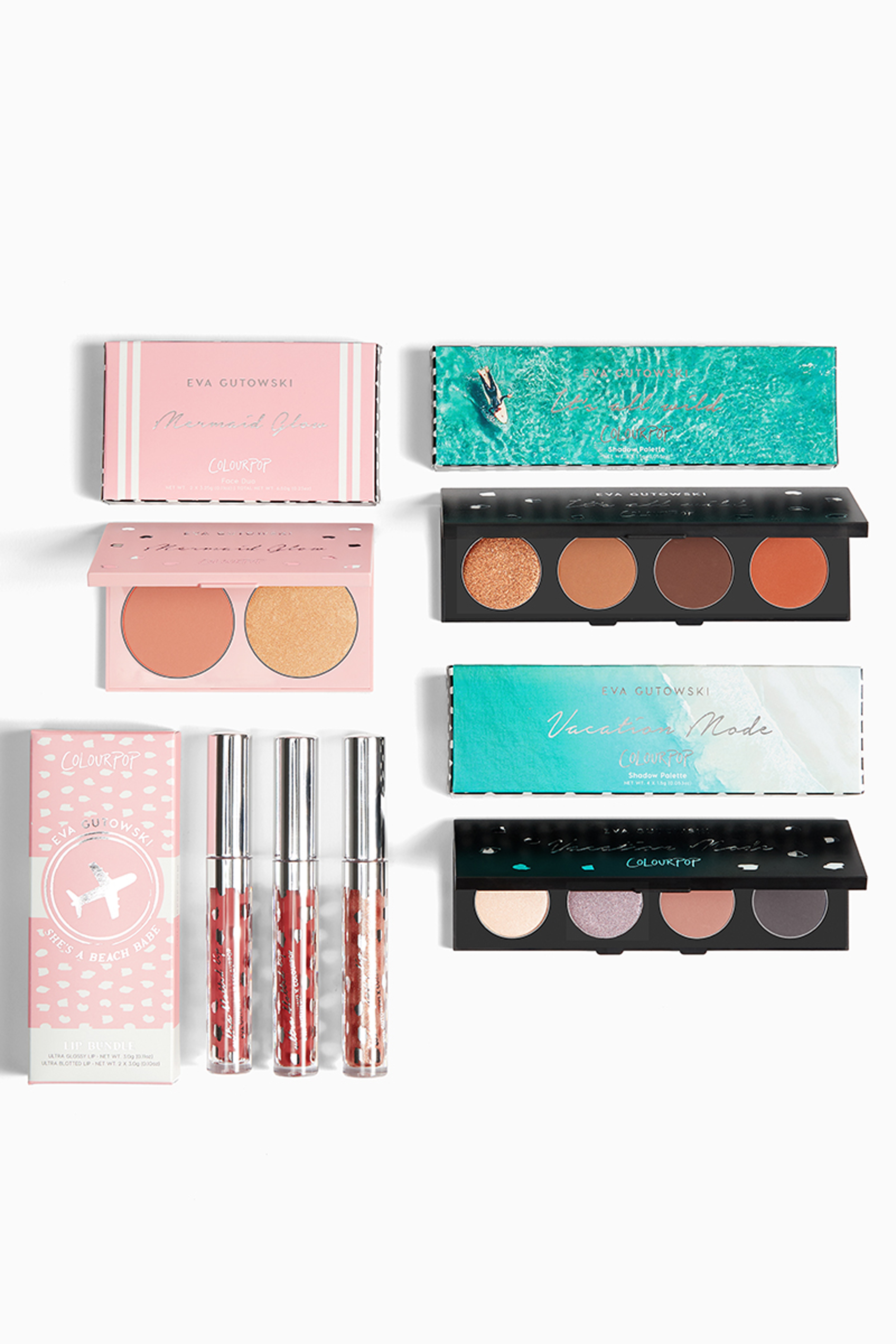 ColourPop x MyLifeAsEva Makeup Collection Collaboration Release Eyeshadow Lipstick Products Eva Gutowski