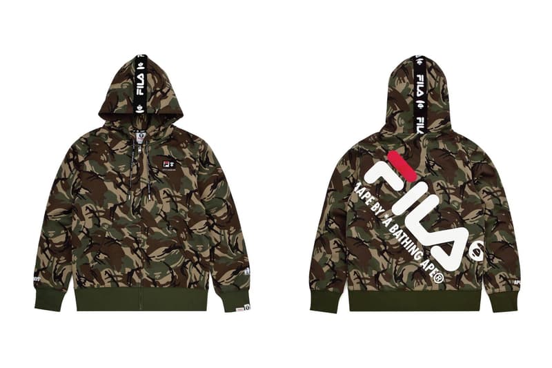 AAPE by A Bathing Ape FILA Spring Summer 2018 Hoodie Camo