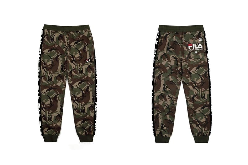 AAPE by A Bathing Ape FILA Spring Summer 2018 Joggers Sweat Pants Camo