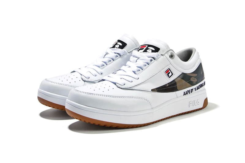 AAPE by A Bathing Ape FILA Spring Summer 2018 Original Tennis White Camo