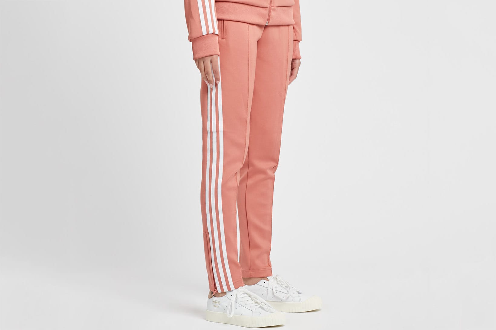adidas dusty pink track pants