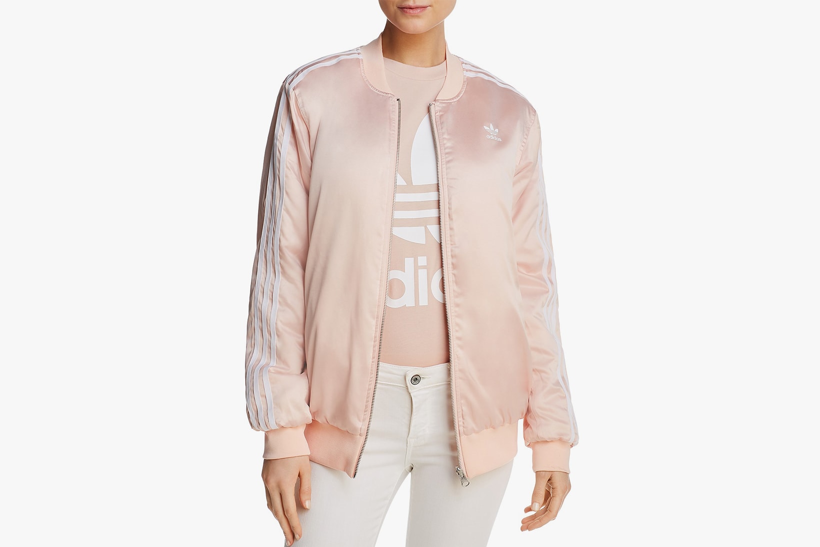 adidas Originals Reversible Floral Bomber Jacket Pink