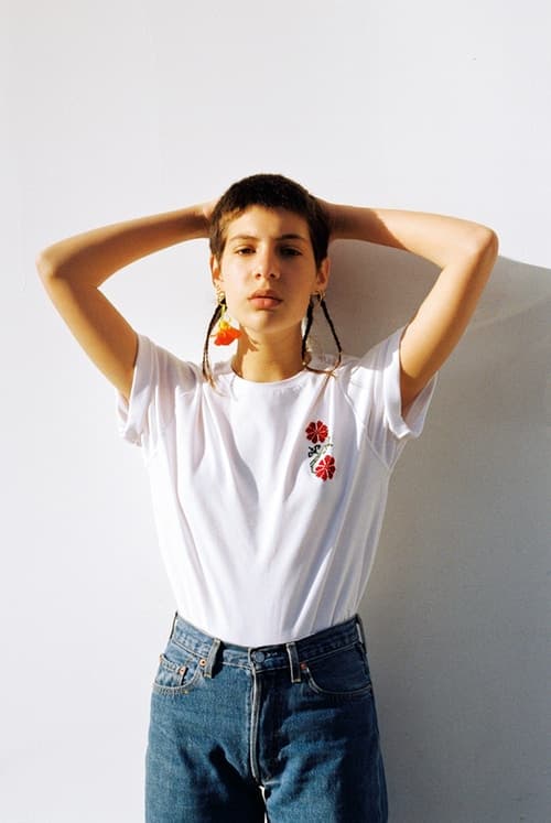 ADISH Voo Store Exclusive Capsule Collection Jordan Nassar Israel Palestinian Designer Hand Stitched Embroidered Graphic T-shirt