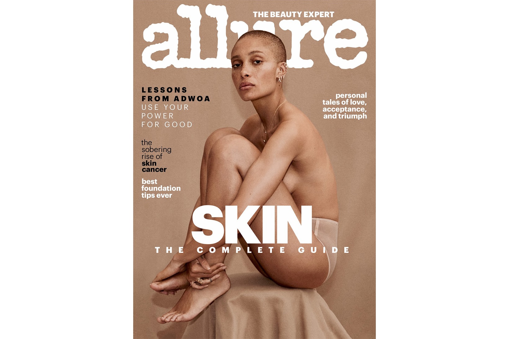 Adwoa Aboah Allure Magazine Cover April 2018 Model Editorial Interview British Mental Health Gurl's Talk