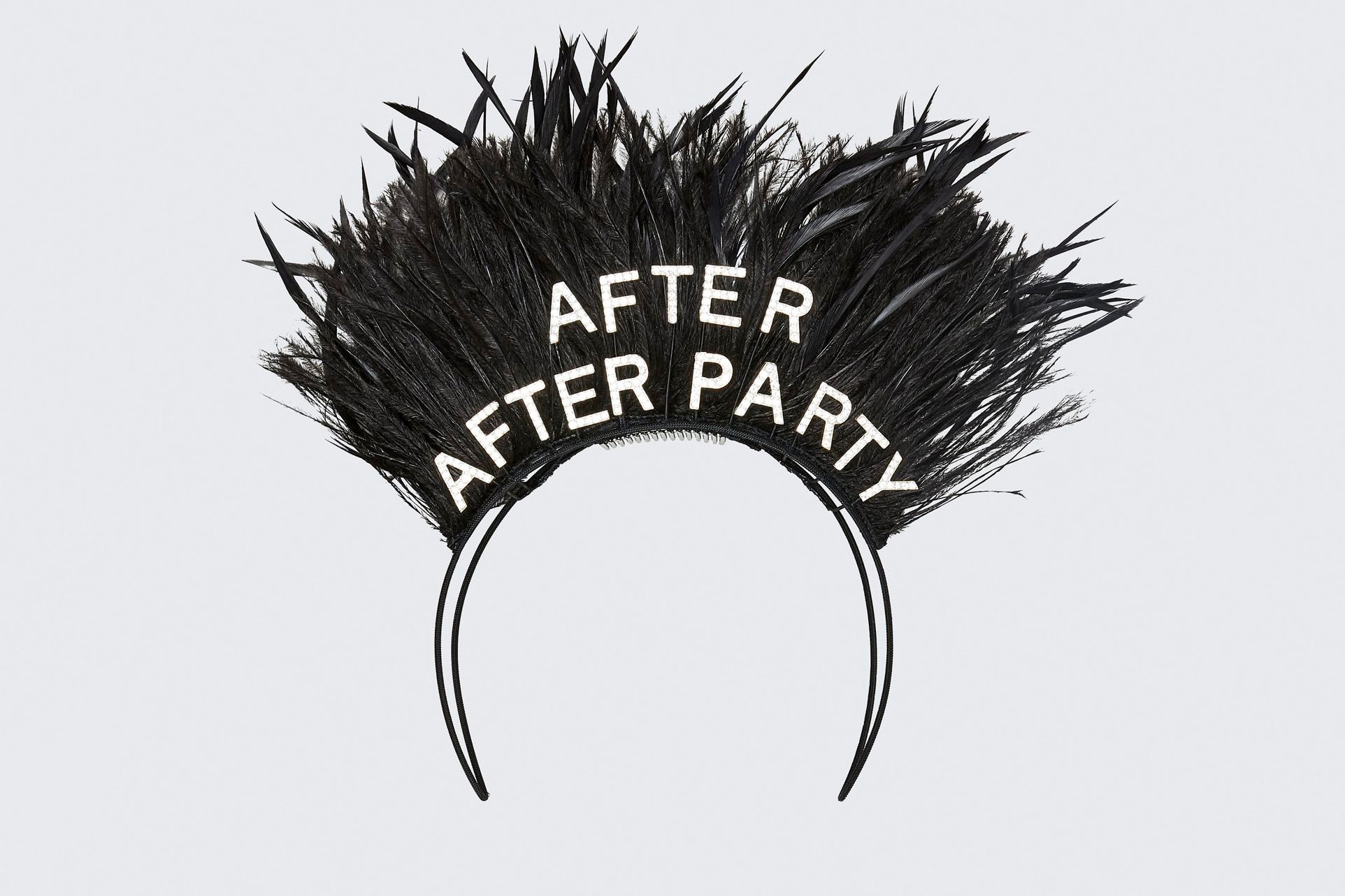 Alexander Wang 6,000 USD Headband Available Now After Party Rhinestone Feather Art Piece Accessory Stephen Jones