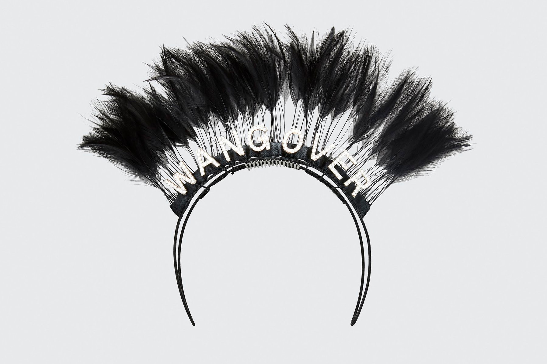 Alexander Wang 6,000 USD Headband Available Now After Party Rhinestone Feather Art Piece Accessory Stephen Jones