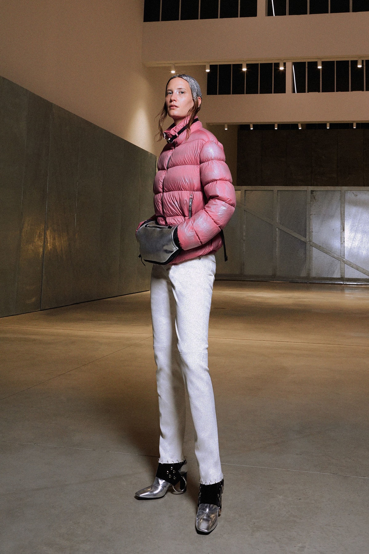 ALYX Fall 2018 Collection Puffer Coat Trouser Pink White