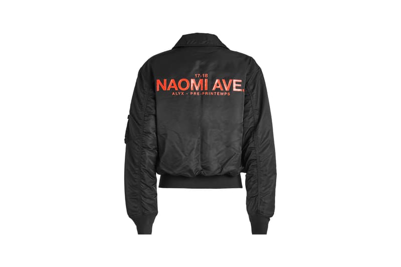 ALYX x Alpha Industries Naomi Ave Collection Pilot Bomber Jacket Black