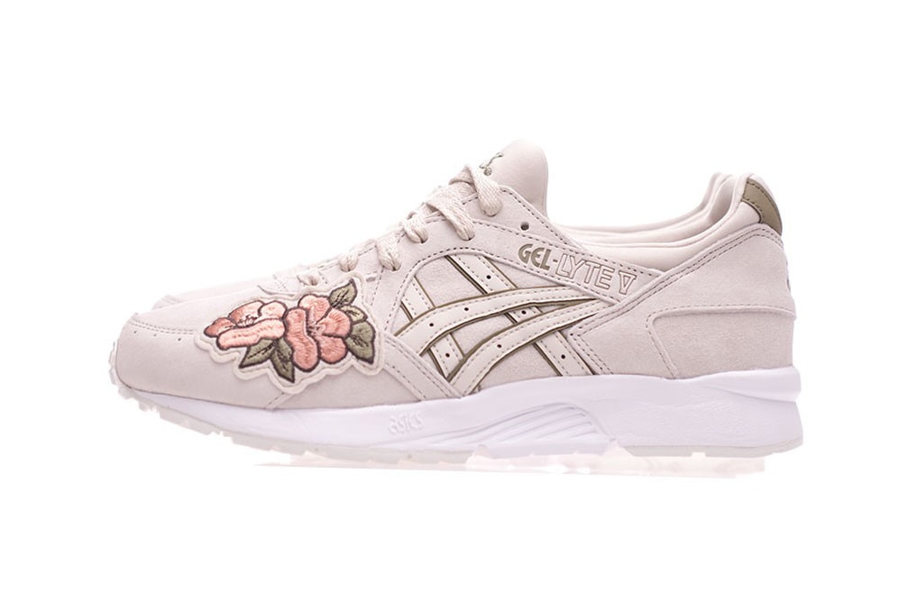 ASICS tiger GEL-lyte v iii sneakers womens mens unisex floral ikebana pack flower applique embroidery where to buy