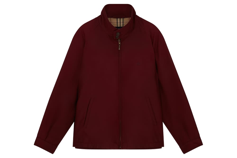 Burberry Harrington Vintage Jacket Burgundy Red Nova Check Pattern
