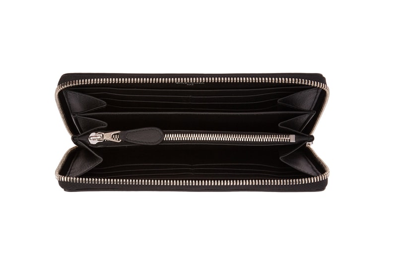 balenciaga campaign logo pouches wallets demna gvasalia black leather interior