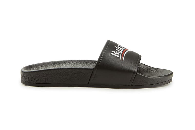 Balenciaga Political Logo Slides Bernie Sanders Black Demna Gvasalia Price